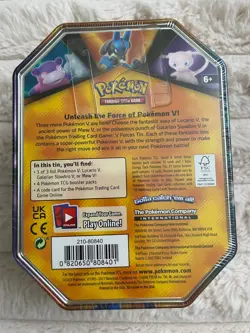 Pokemon V Forces Tin Mew V Promo Card & Booster Packs Factory Sealed 2021 - Image 2