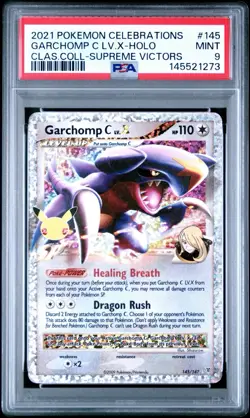 2021 Pokemon Celebrations Garchomp C Lv X Holo #145 PSA 9 Graded Pokemon Card ✨ - Image 1