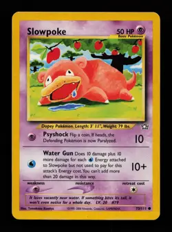 Slowpoke 73/111 Unlimited Tomokazu Komiya Common Neo Genesis Pokemon Cards - Image 1