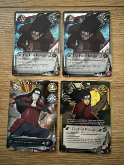 Naruto CCG The First Hokage Card Lot 4 Cards LP-NM Holos Super Rare - Image 1