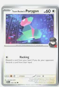 Team Rocket's Porygon 153/182 NM SV10: Destined Rivals - Image 1