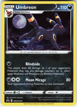 Umbreon SWSH129 Holo Promo Sword & Shield Promo Pokemon Near Mint - Image 1