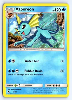 Vaporeon 18/68 Holo Rare Hidden Fates Pokemon Holo NM - Image 1