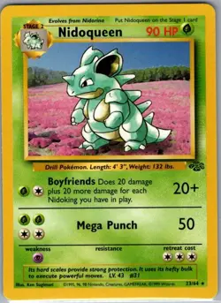 Nidoqueen 23/64 Non Holo Jungle - Pokemon Card - NM - Image 1