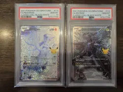 SEQUENTIAL CERTS PSA 10 RESHIRAM 113 & ZEKROM 114 FULL ARTS POKEMON CELEBRATIONS - Image 1