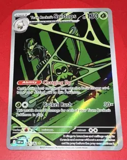 Team Rocket's Spidops 187/182 Illustration Rare Destined Rivals Pokemon NM - Image 1