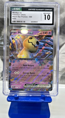 RARE Mimikyu EX #004 Pokemon Promo Scarlet & Violet CGC -10 GEM Mint - Image 1
