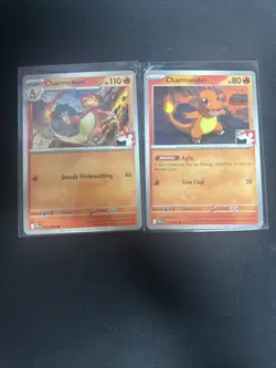 Charmander &Charmeleon Pokemon Prize Pack Series 9 Promo Pokemon Card NM/LP - Image 1