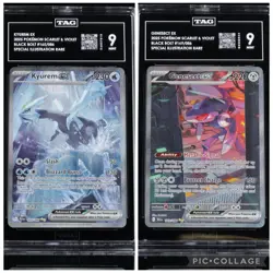 TAG Mint 9 Eng Pokemon Graded Lot- Kyurem ex #165/088 & Genesect ex #169/088 - Image 1
