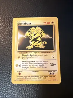 Electabuzz 20/102 Rare Base Set 1999 Vintage Y2 WoTC Pokemon LP+ - Image 1