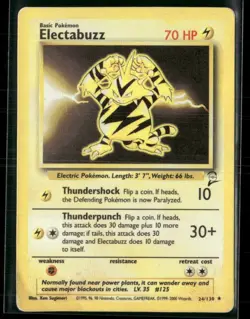 1999/2000 Pokemon TCG Base Set #20 Electabuzz - Image 1