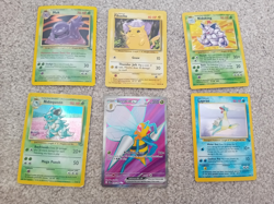 Nintendo Pokemon TCG Base Set 2 6-Card Lot Pikachu Lapras Nidoqueen Holo EN - Image 1