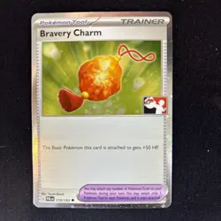 Bravery Charm 173/193 Cosmos Holo Play! Pokemon Play Pack 4 Prize Stamped NM - Image 1