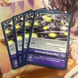 Digimon Card Game Hurricane Screw Shot EX7-071 U Digimon LIBERATOR Playset Of 4 - Image 1