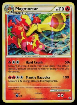 Pokemon Card - Magmortar HGSS Unleashed 2/95 Holo Rare Cracked Ice - Image 1