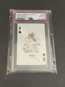 PSA 10 2000 POKEMON SILVER VERSION PART 2 PLAYING CARDS 159A CROCONAW 9 OF SPADE - Image 3
