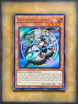 Yugioh Dracotail Lukias JUSH-EN001 Ultra Rare 1st Ed LP - Image 1