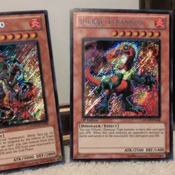 Konami Yu-Gi-Oh! 1st Ed Foil Lot 3 Jurrac Titano HA03 & Tyrannus HA02 - Image 4