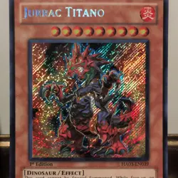 Konami Yu-Gi-Oh! 1st Ed Foil Lot 3 Jurrac Titano HA03 & Tyrannus HA02 - Image 5