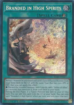 Yugioh! Branded in High Spirits - RA05-EN067 - Secret Rare - 1st Edition Near Mi - Image 1