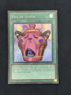 Yu-Gi-Oh! Pot of Sloth CORI-EN061 Secret Rare 1st Edition Near Mint - Image 1