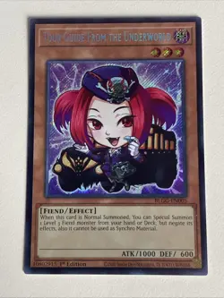 Yugioh Tour Guide From the Underworld - Secret Rare Chibi Art NM - Free Holo C - Image 1
