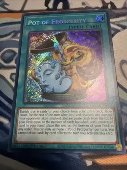 Yugioh Pot of Prosperity Secret Rare RA01-EN066 - Image 1