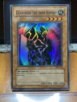 Yugioh TCG Gearfried the Iron Knight PSV-101 Super Rare Unlimited - NM - Image 1