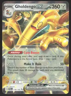 Gholdengo ex 139/182 Holofoil SV04: Paradox Rift Near Mint - Image 1