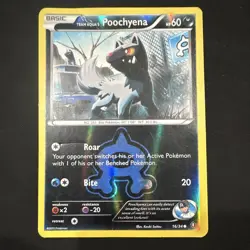 Pokemon TCG Double Crisis Team Aqua's Poochyena 16/34 Reverse Holo - Image 1