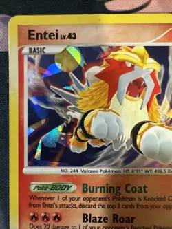 Entei 4/132 Secret Wonders Cracked Ice Holo Pokemon 2007 HP - Image 2
