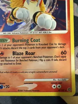 Entei 4/132 Secret Wonders Cracked Ice Holo Pokemon 2007 HP - Image 4