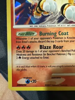 Entei 4/132 Secret Wonders Cracked Ice Holo Pokemon 2007 HP - Image 5