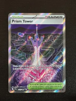 Prism Tower 111/086 Ultra Rare Chaos Rising Pokemon Holo Lightly Played - Image 1