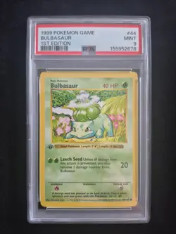 1999 Pokemon Game - Bulbasaur #44 - 1st Edition (Graded PSA 9) - Image 1