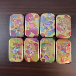 Pokemon Scarlet & Violet 151 Mini Tin Dragonite Meowth Lot of 8 SEALED NEW - Image 1