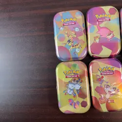 Pokemon Scarlet & Violet 151 Mini Tin Dragonite Meowth Lot of 8 SEALED NEW - Image 2