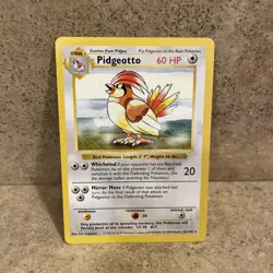 Pidgeotto - 22/102 - Base Set Rare - Shadowless - WOTC Pokemon TCG 1999 - LP+ - Image 2