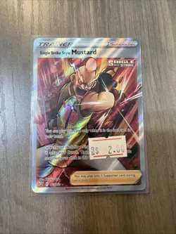 Single Strike Style Mustard 163/163 Ultra Rare Battle Styles Pokemon Near Mint - Image 1