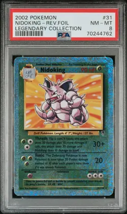 NIDOKING REVERSE HOLO 31 LEGENDARY COLL. POKEMON PSA 8 - Image 1