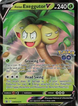 Alolan Exeggutor V SWSH225 Holo Promo Sword & Shield Promo Pokemon LP - Image 1