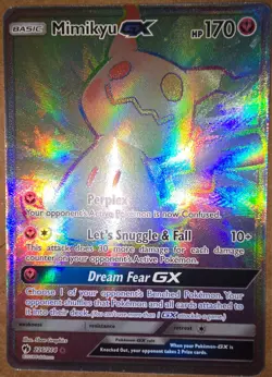 2018 Pokemon Mimikyu GX Lost Thunder Rainbow Full Art Secret #226/214 - Image 4