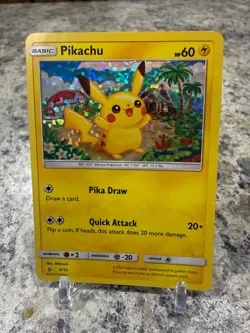 PIKACHU 004/012 HOLO P MCDONALD'S PROMOS 2018 POKEMON HOLO LP PIKACHU - Image 1