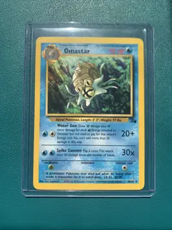 1999 Pokemon Fossil #40 Omastar Non Holo LP - Image 1