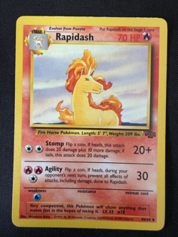 Rapidash 44/64 Jungle Pokemon Card WOTC 1999 HP Vintage - Image 1