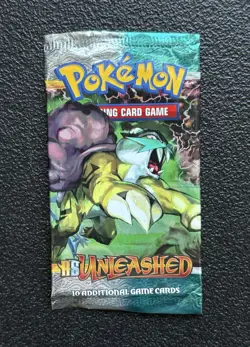 Pokemon TCG - HS Unleashed - Raikou Artwork - Vintage Booster Pack - Empty! - Image 1