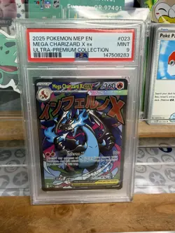 2025 Pokemon Mega Charizard X Black Star Promo #023 Ex PSA9 - Image 1