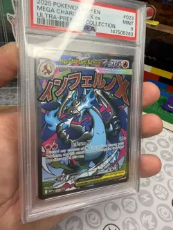 2025 Pokemon Mega Charizard X Black Star Promo #023 Ex PSA9 - Image 3