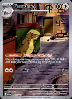 Gumshoos Holo Illustration Rare ME01: Mega Evolution 153/132 LP - Image 1