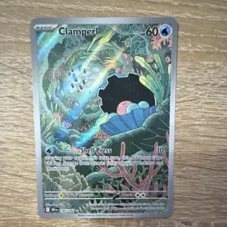 Pokemon TCG Clamperl 195/182 SV10 Destined Rivals IR Holo EN 2025 MINT CONDITION - Image 1